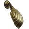 Französische Vintage Messing Muschel Wandlampe 2