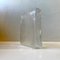 Vaso quadrato in vetro a strisce bianche di Orrefors, anni '70, Immagine 2