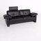 Black Leather Sofa from Brühl & Sippold, Image 2
