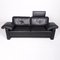 Black Leather Sofa from Brühl & Sippold 7