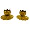 Brass Florentine Flower Shape Wall Lamps, Germany, 1960s, Set of 2, Image 1