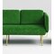 Set aus großem grünem Alce Sofa und 2 großen Fußhockern von Chris Hardy 3