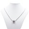 Vintage 14K White Gold Necklace with Cut Diamonds, 60s, Image 1