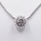 Vintage 14K White Gold Necklace with Cut Diamonds, 60s 2