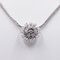 Vintage 14K White Gold Necklace with Cut Diamonds, 60s, Image 2