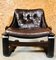 Vintage Danish Lounge Chair in Coco Leather and Rosewood 1