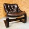 Vintage Danish Lounge Chair in Coco Leather and Rosewood 2
