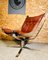 Vintage Leder Falcon Chair mit niedriger Rückenlehne von Sigurd Russell 6