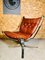 Vintage Leder Falcon Chair mit niedriger Rückenlehne von Sigurd Russell 3