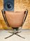 Vintage Leder Falcon Chair mit niedriger Rückenlehne von Sigurd Russell 11