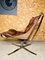 Vintage Leder Falcon Chair mit niedriger Rückenlehne von Sigurd Russell 9