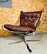 Vintage Leder Falcon Chair mit niedriger Rückenlehne von Sigurd Russell 3
