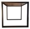 Mesa rectangular de hierro con tablero de madera incrustado, Imagen 5
