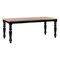 French Provincial Style Dining Room Table with Black Ebonized Legs, Image 1