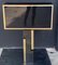Gold and Black Chrome Metal Lamp with Black-Red Glass Shade 6