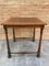 Mid-Century Carved Square Walnut Side Table 2