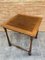 Mid-Century Carved Square Walnut Side Table, Image 5
