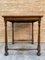 Mid-Century Carved Square Walnut Side Table, Image 3