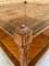 Tavolino in legno di noce intarsiato e vetro, anni '60, Immagine 11