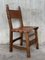 19th Spanish Carved Chairs with Leather Seat, Set of 4 5