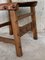 19th Spanish Carved Chairs with Leather Seat, Set of 4 8