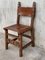19th Spanish Carved Chairs with Leather Seat, Set of 4 4
