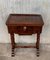Antique Victorian 1880 Inlaid Burl and Walnut Sewing Table, 1880s, Image 3