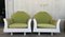 Hollywood Regency Faux Bamboo Lounge Chairs with Cane Back, Set of 2 2