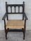 20th Century Catalan Throne Armchairs in Walnut and Caned Seats, Set of 2 3