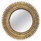 Round Spanish Gilt Metal Sunburst Mirror 1