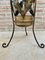 Mid-Century Umbrella Stand in Gilt Iron and Brass 13