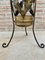 Mid-Century Umbrella Stand in Gilt Iron and Brass, Image 13