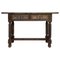 Early 20th Century Carved Walnut Spanish Console Table 1