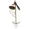 Italian Hollywood Regency Brass and Wood Valet Stand, 1970s 2