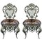 French Louis XV Style Bronze Side Chairs, Set of 2 1