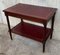 Two-Tier Red Leather Top End Table 4