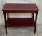 Two-Tier Red Leather Top End Table 2