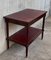 Two-Tier Red Leather Top End Table, Image 6