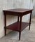 Two-Tier Red Leather Top End Table 7