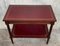 Two-Tier Red Leather Top End Table 5