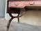 Victorian Library Writing Table with Brown Leather Top 14