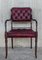 Vintage Chesterfield Hardwood Red Leather Dining Chairs, Set of 10 2