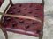 Vintage Chesterfield Esszimmerstühle aus rotem Leder, 10er Set 12