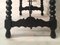 Mesa consola española XIX con camilla de hierro y tablero tallado en nogal, Imagen 14