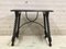 19th Spanish Console Table with Iron Stretcher and Carved Top in Walnut 2