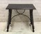 19th Spanish Console Table with Iron Stretcher and Carved Top in Walnut 4