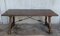 20th Century Refectory Spanish Table with Lyre Legs and Iron Stretch 4