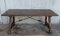 20th Century Refectory Spanish Table with Lyre Legs and Iron Stretch, Image 4