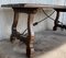 20th Century Refectory Spanish Table with Lyre Legs and Iron Stretch, Image 8