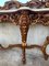 Consolle in stile barocco in legno di noce intagliato e marmo, XX secolo, Immagine 3